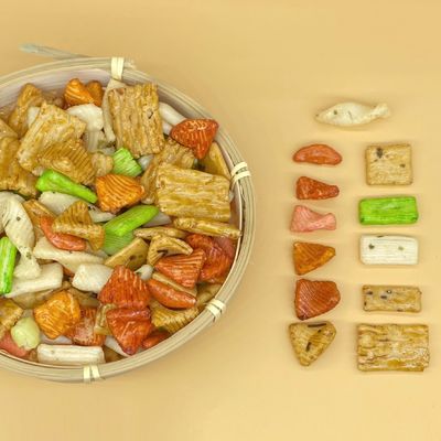 แครกเกอร์ข้าวผสมธัญพืช สไตล์ญี่ปุ่น แครกเกอร์ข้าวหลากสีสัน