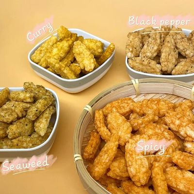 สาหร่ายกรอบ รสพริกแกงพริกไทยดำ ข้าวเกรียบปากหม้อ ของทอด