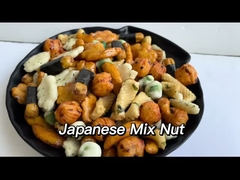 OEM ขนมข้าวเกรียบญี่ปุ่นผสมสาหร่ายม้วนถั่วลันเตารสเค็ม